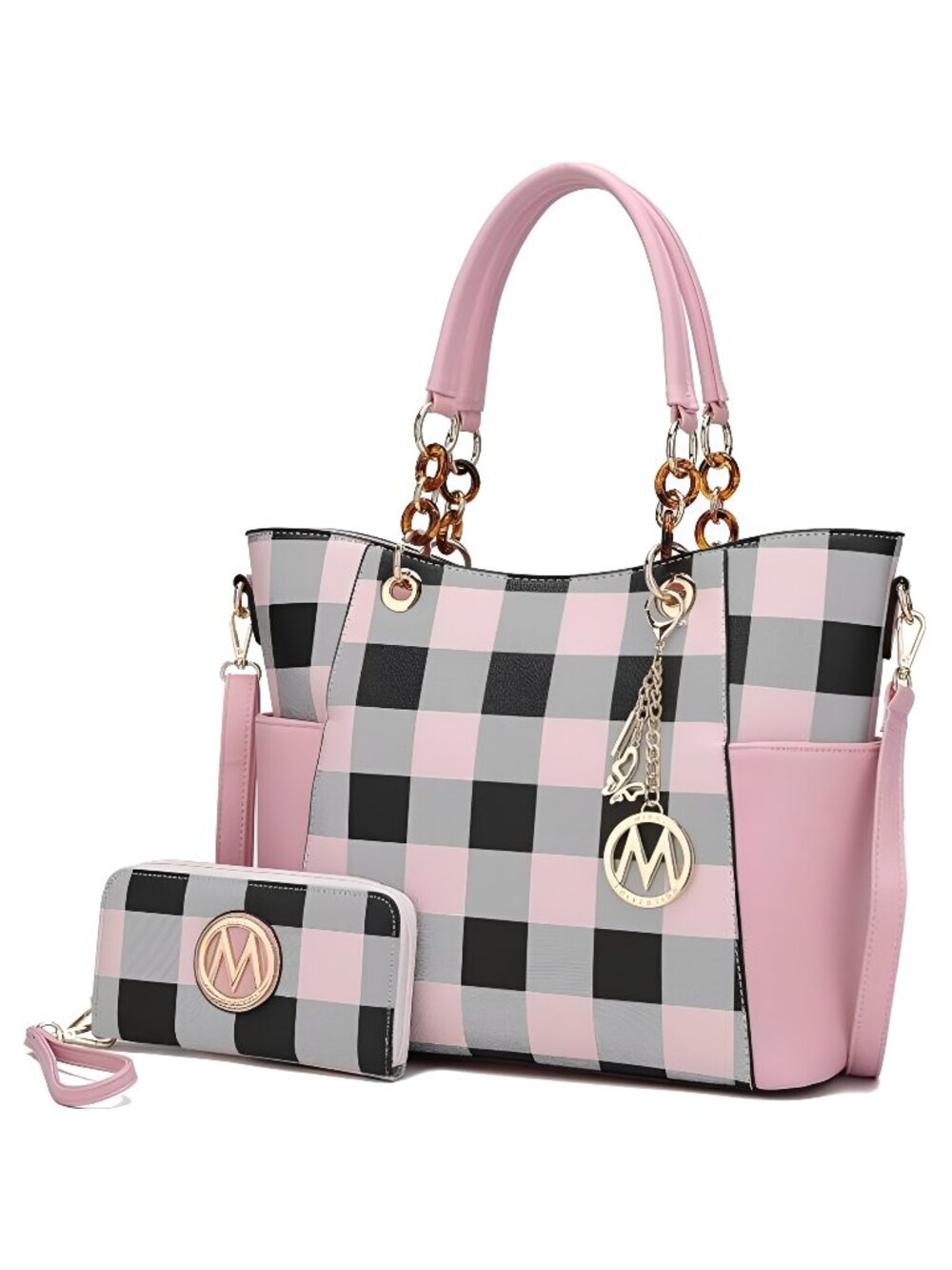 Tote Bag for Women, Handbag Set with Wallet-Top-Handle- Vegan Leather Purse